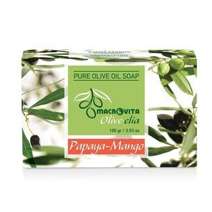 MACROVITA OLIVE-ELIA Pure Olive Oil Soap PAPAYA-MANGO 100gr